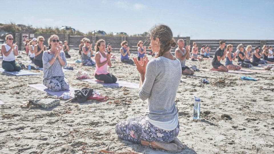 Yoga on the beach